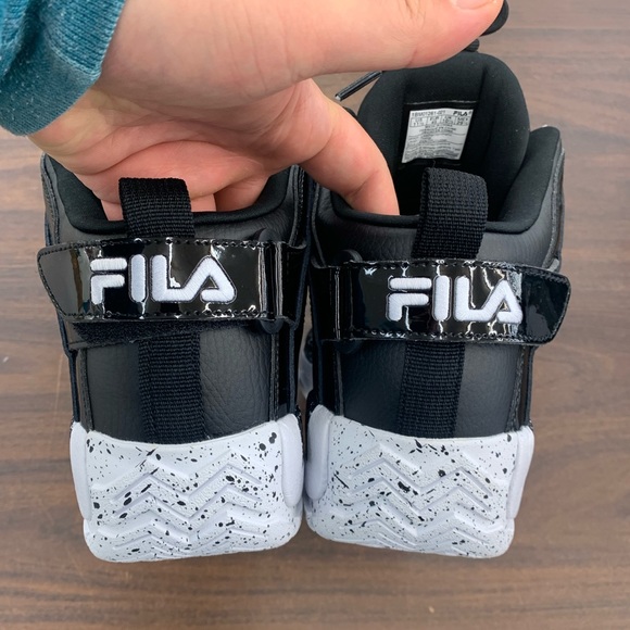 FILA Grant Hill 2 Oreo Black Grey White Basketball Shoes - Picture 6 of 8